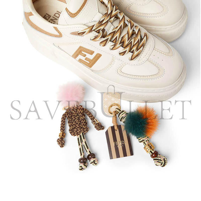 F**di match low top platform shoes in white leather 8e8721ay9nf1to4